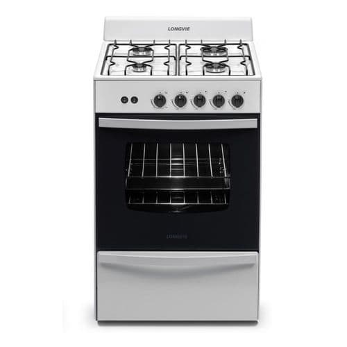 Cocina a Gas 56CM 4H Longvie 12331B Blanca