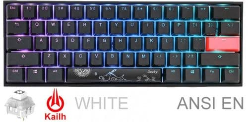 Teclado Gamer Ducky Mecha Mini V2 Rgb Kailh Box White Pbt Double Shot