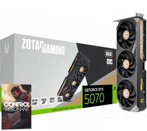 Placa de Video Zotac GeForce RTX 5070 12GB GDDR7 Solid OC Core 