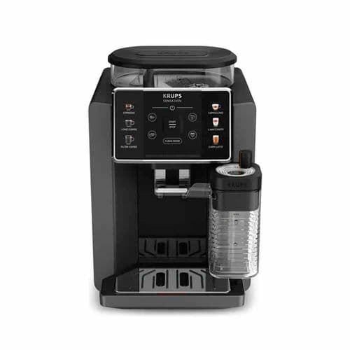 Cafetera Espresso C/Molinillo Krups Sensation Milk EA912HF1 C/Espumador 15Bar Negro y marron