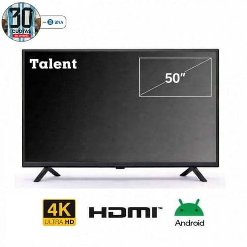Smart TV 50" Talent 4K UHD 50TAL4K Android Negro