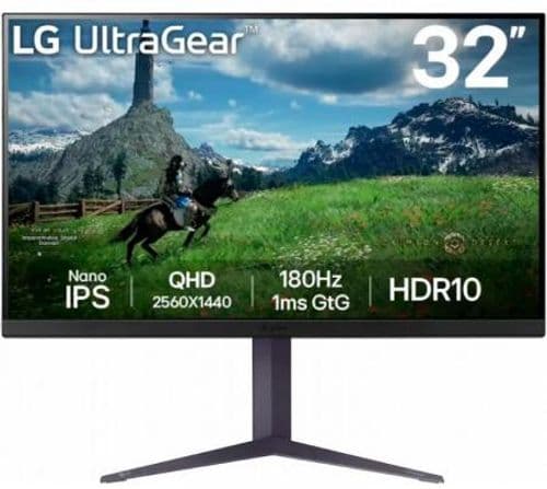 Monitor Gamer LG Ultragear 32GS85Q-B 32" QHD NANO IPS 180Hz G-Sync FreeSync