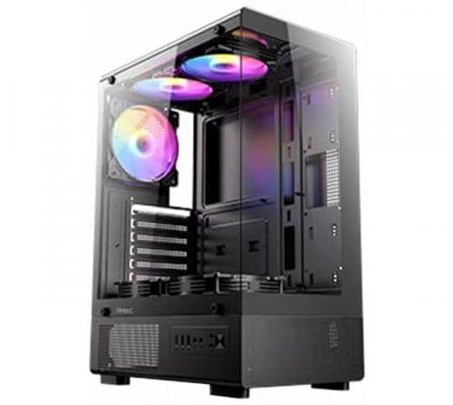 Gabinete Antec VCX200 ELITE RGB Black Mesh 5x120mm RGB Fixed Fans Vidrio Templado