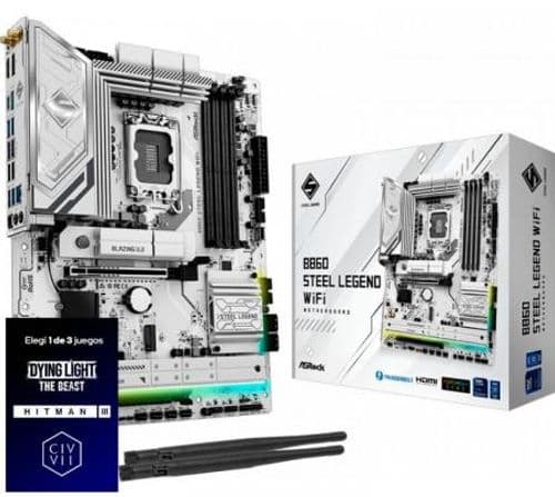 Mother Asrock B860 STEEL LEGEND WIFI LGA1851 DDR5  BULK - OUTLET