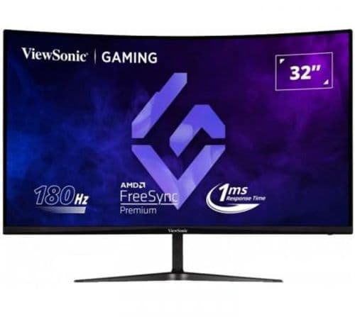 Monitor Gamer ViewSonic VX3218C-2K 32" Curvo 1500R QHD 1440p VA 180Hz 1ms MPRT FreeSync Premium