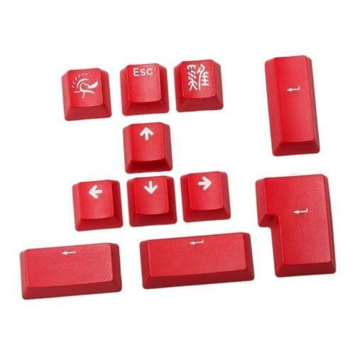 Set 11 Teclas Ducky Red Pbt Double Shot  Keycap