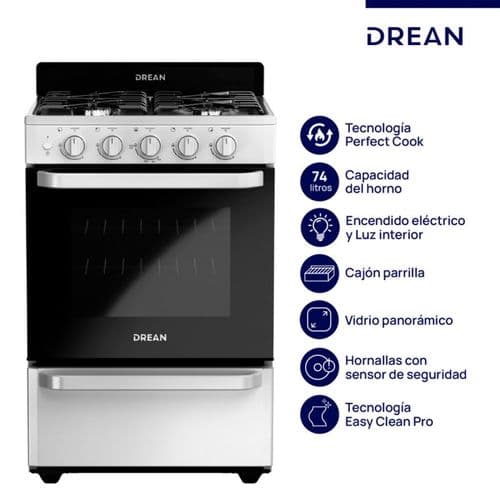 Cocina Multigas 56CM 4H Drean CD5603AB0 Blanco