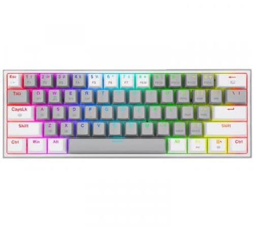 Teclado Mecanico Redragon K617 Fizz 60% White/Grey RGB