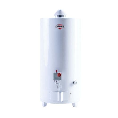 Termotanque Gas 80Lts Sherman TPGP080MSH13 Pie C/Superior Blanco