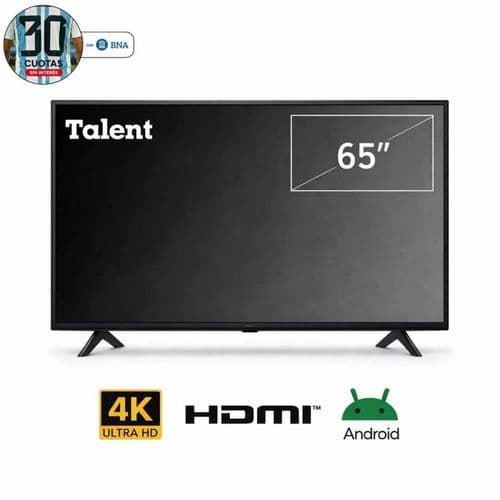 Smart TV 65" Talent 4K UHD 65TAL4K Android Negro