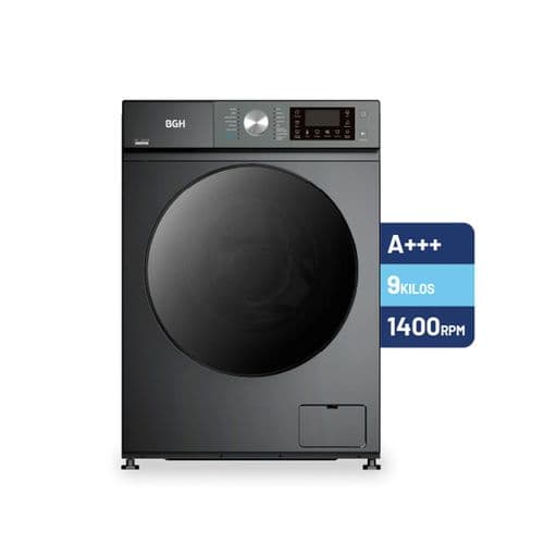 Lavarropas Automático BGH BWFS09S25AR 9Kg 1400rpm Inverter Silver