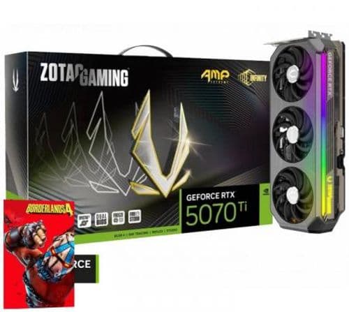 Placa de Video Zotac GeForce RTX 5070 Ti 16GB GDDR7 AMP EXTREME INFINITY