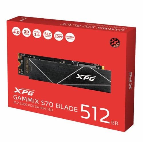 Hd Ssd 512gb Adata Xpg Gammix S70 Blade M.2 Nvme Gen4 7400mb/s 2280
