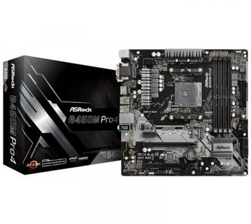 Mother Asrock B450M Pro4 AM4 R2.0   BULK - OUTLET