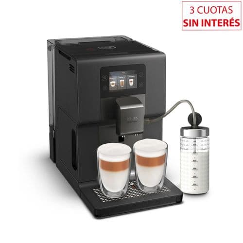 Cafetera Espresso C/Molinillo Krups Intuition Preference EA875U10 + Lechero 15Bar Negro