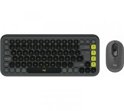Combo Logitech Teclado y Mouse POP ICON Black Bluetooth 5.1 Windows/MAC