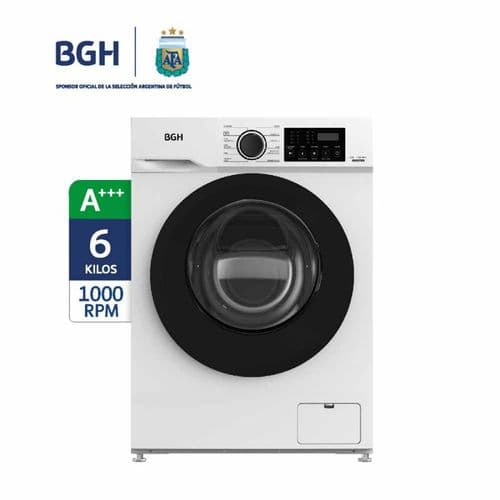 Lavarropas Automático BGH BWFE06W24AR 6Kg 1000rpm Inverter Blanco