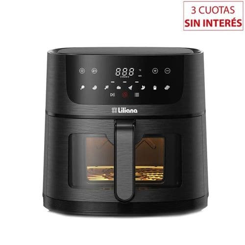 Freidora sin Aceite 8Lts Liliana Duogrill AF908 Digital Negro