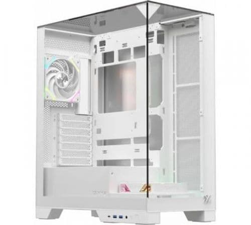 Gabinete XYZ Trifecta White 2x120mm ARGB USB-C Fans Vidrio Templado