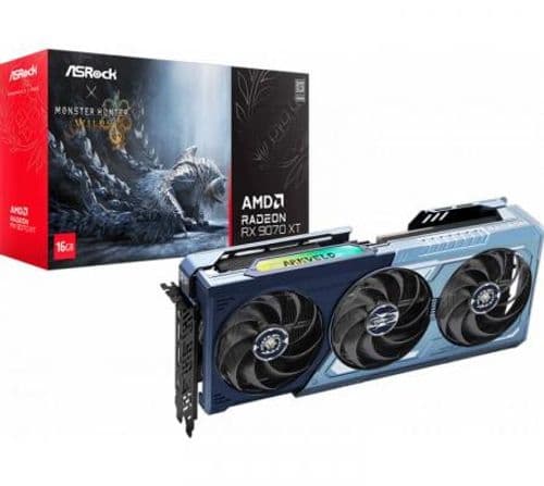 Placa de Video Asrock Radeon RX 9070 XT 16GB GDDR6 Monster Hunter Wilds Edition