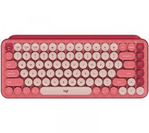 Teclado Mecanico Logitech POP Coral Rose Bluetooth 5.1 Iluminacion LED Bateria hasta 36 meses Windows/MAC