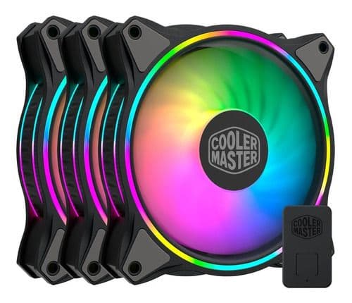 Kit CoolerMaster Fan Mf120 Halo 3 En 1 Argb C/ Controlador