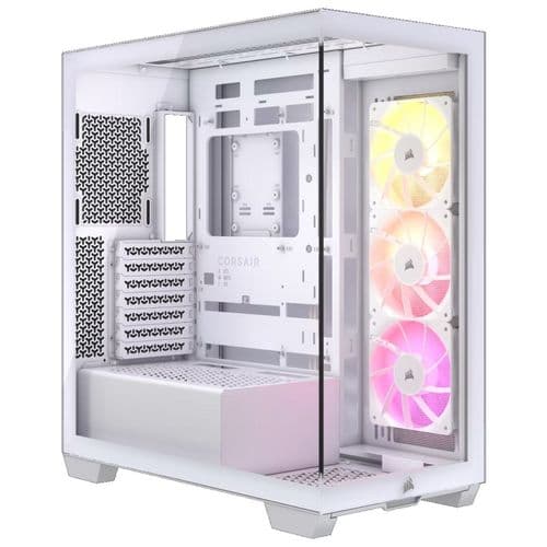 Gabinete Corsair 3500x Argb Icue Link Vidrio Templado Blanco