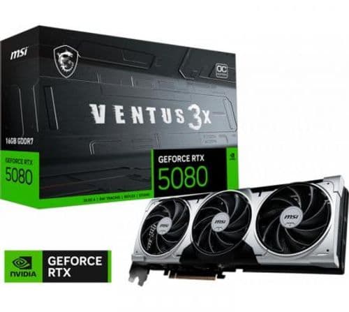 Placa de Video MSI GeForce RTX 5080 16GB GDDR7 VENTUS 3X OC PLUS