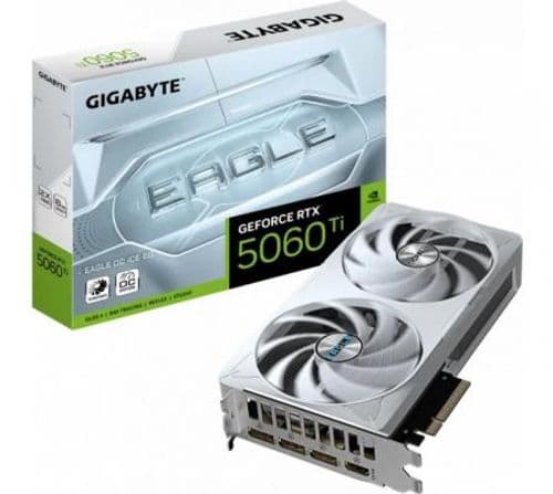 Placa de Video Gigabyte GeForce RTX 5060 Ti 8GB GDDR7 EAGLE OC ICE