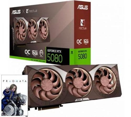 Placa de Video ASUS GeForce RTX 5080 16GB GDDR7 NOCTUA EDITION OC