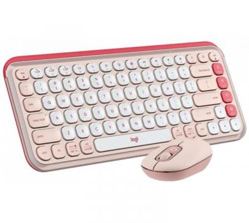 Combo Logitech Teclado y Mouse POP ICON Rose Bluetooth 5.1 Windows/MAC