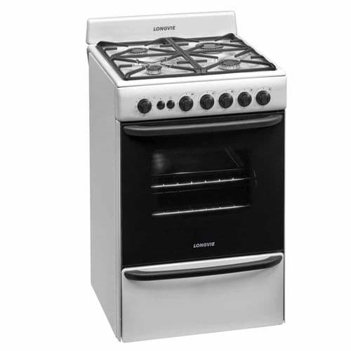 Cocina a Gas 56CM 4H Longvie 13501B/BF Blanca