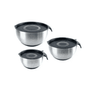 Essen Bowls De Acero Set X3 Con Tapa (negro) thumbnail