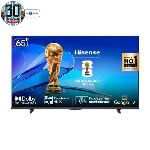 Smart TV 65" Hisense QLED 4K 65Q6N Google TV Negro