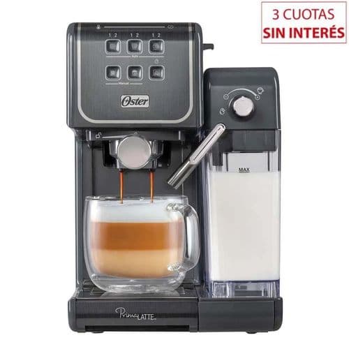 Cafetera Espresso Oster PrimaLatte BVSTEM6801M-054 19Bar Touch Gris