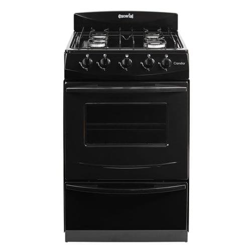 Cocina a Gas 51CM 4H Escorial Candor S2 Negra