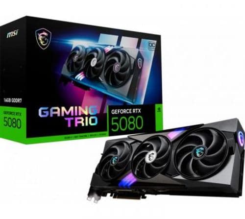 Placa de Video MSI GeForce RTX 5080 16GB GDDR7 GAMING TRIO OC