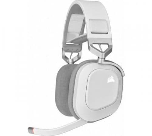 Auriculares Corsair HS80 Premium SlipStream Wireless 2.4Ghz Dolby Atmos White RGB 20Hs 