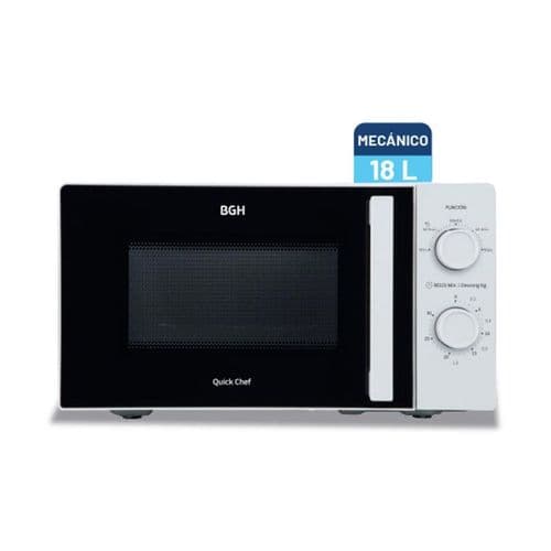 Microondas 18Lts BGH Quick Chef B118MB25 Mecánico Blanco