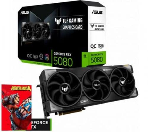 Placa de Video ASUS TUF GeForce RTX 5080 16GB GDDR7 Gaming OC