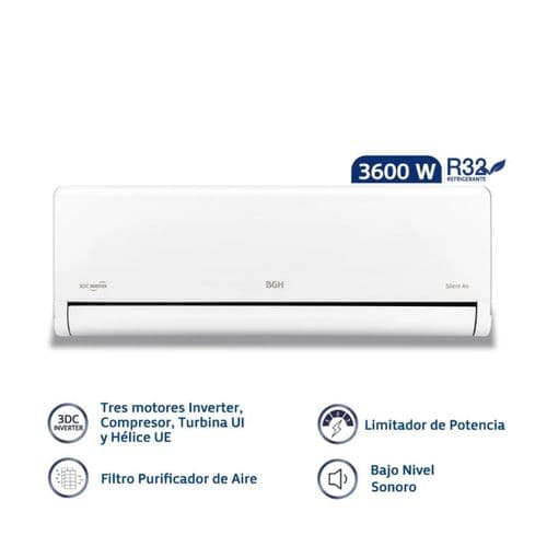 Aire Acondicionado BGH 3103Frig (3600W) BSI36WCIV Frío/Calor Full Inverter 3DC