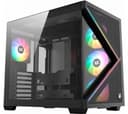 Gabinete XYZ QUBEX Black 4x120mm Pulsar ARGB Fans Inc. Controladora USB-C Dual Chamber thumbnail