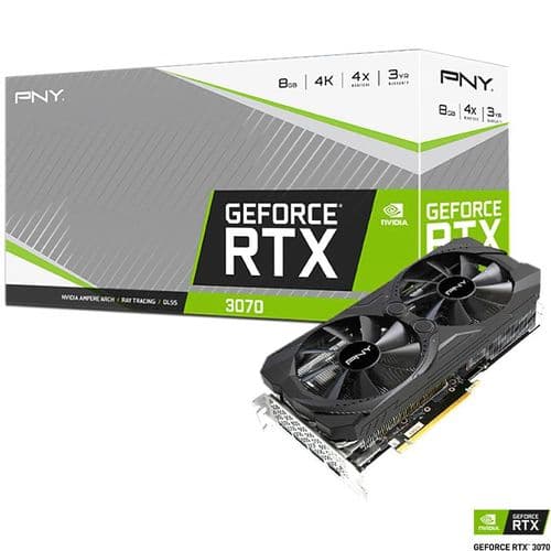 Placa de Video Pny Rtx 3070 8gb UPRISING Dual Fan GDDR6 LHR