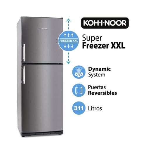 Heladera Cíclica C/Freezer 301Lts KOH-I-NOOR KFA 3494/6/7-X Inox