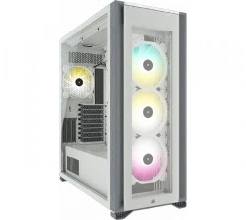 Gabinete Corsair ICUE 7000X RGB 4x140mm SP140 ARGB ELITE Fans Vidrio Templado White USB-C Full Tower