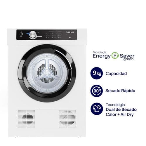 Secarropas por Calor 9kg Drean SED090VBCL Blanco