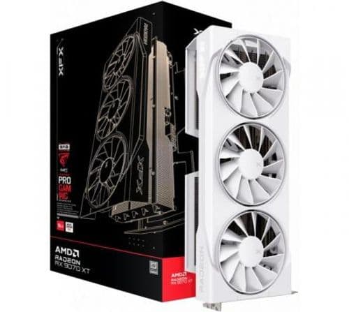 Placa de Video XFX Radeon RX 9070 XT 16GB GDDR6 Swift White Triple Fan Gaming Edition