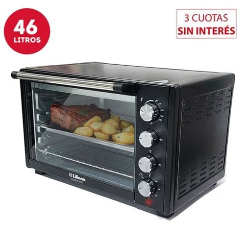 Horno Eléctrico 46Lts Liliana TurboCook AO460 C/Convección Negro
