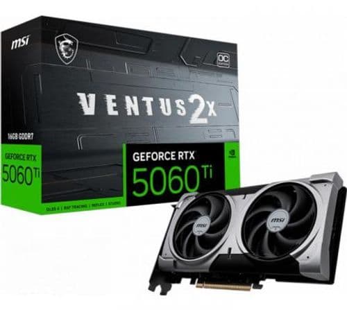 Placa de Video MSI GeForce RTX 5060 Ti 16GB VENTUS 2X OC PLUS 