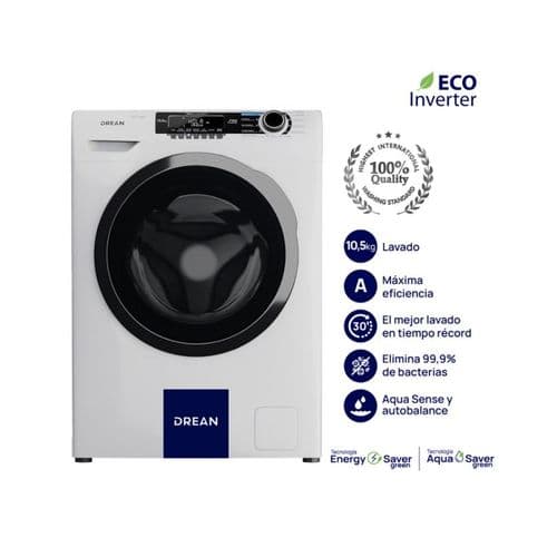 Lavarropas Automático Drean LCFDR1012SB0 10.5Kg 1200rpm Eco Inverter Blanco